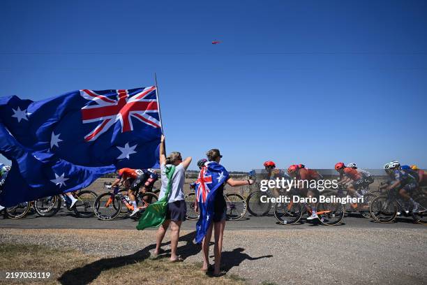 Amanda Spratt of Australia and Team Lidl - Trek, Kathrin Schweinberger of Austria, Barbara Malcotti of Italy and Team Human Powered Health, Justine...