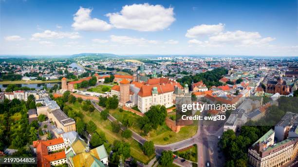 holidays in poland - the historic city of krakow - krakow stock pictures, royalty-free photos & images