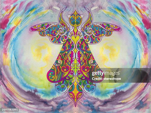angel vortex - aura stock illustrations