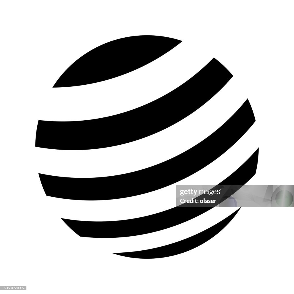 Diagonal In Circle Striped Circle Diagonal Curved Lines High-Res Vector Graphic - Getty Images