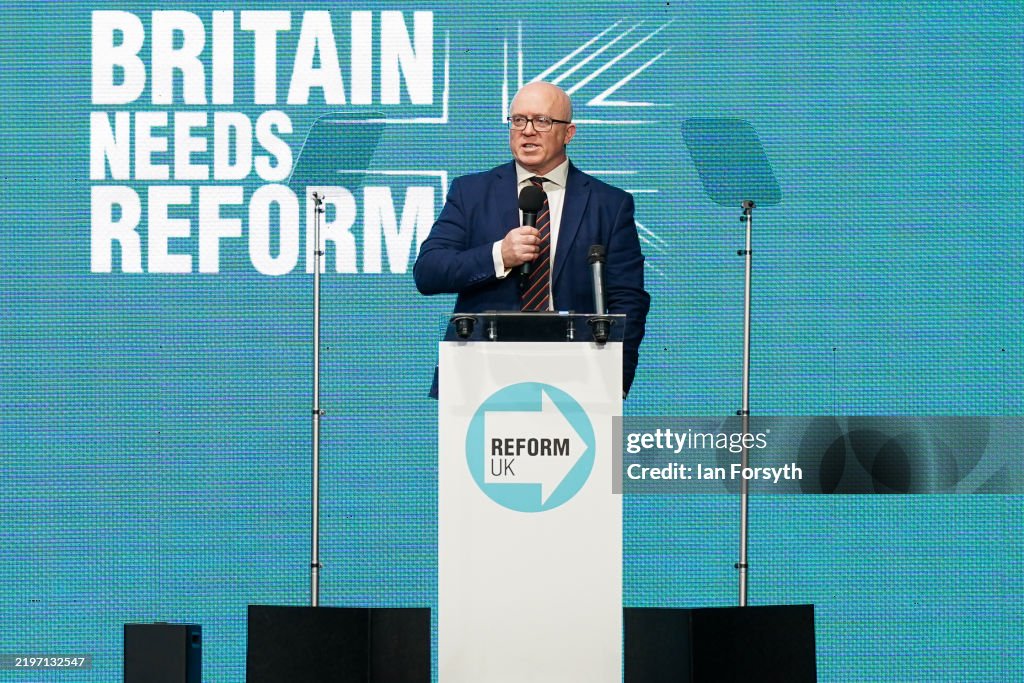 Erforn Neil McCabe, Reform UK candidate for Stockton on Tees, speaks on ...