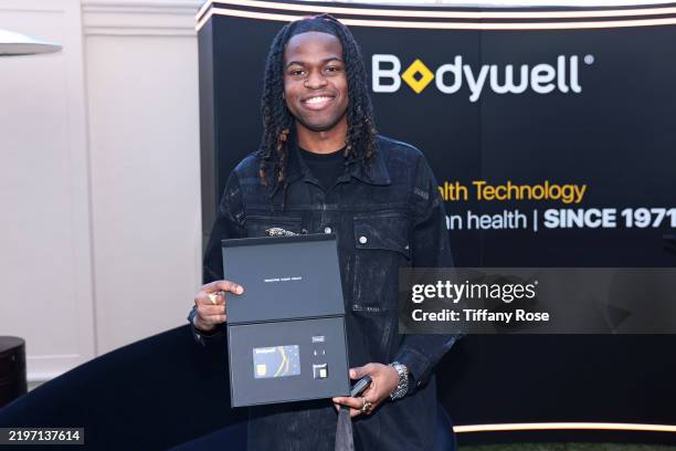Grammy nominee Jordan Adetunji attends Bodywell And Mend's Critic Choice & Grammy's Fire Relief Lounge Presented By GBK Brand Bar Benefitting...