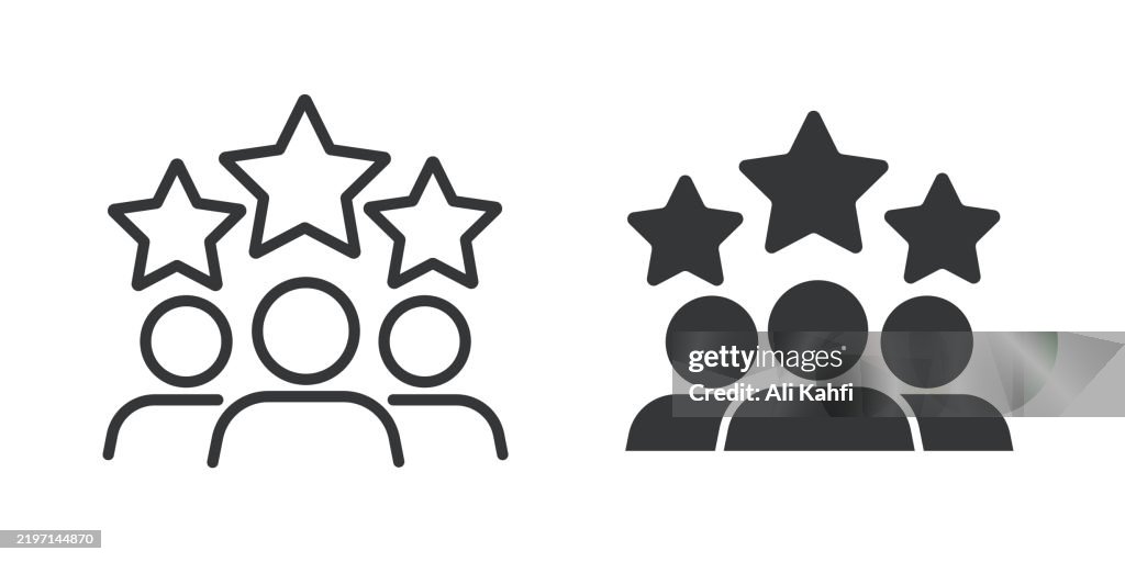 Customer relationship thin line and glyph solid icon. Editable stroke and perfect pixel isolated on transparent background
