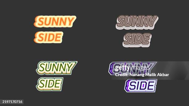 alphabet 3d design and colorful editable text effect set. text can be changed in "graphic styles" panel. effect saved in "graphic styles". - illustrator text stock illustrations