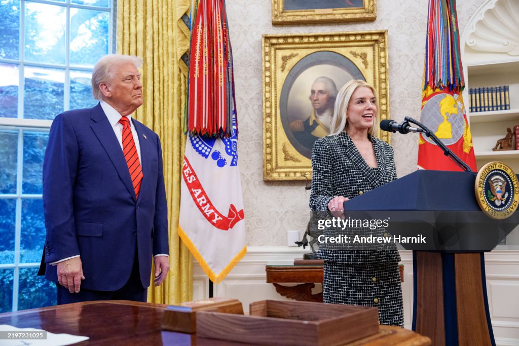 Pam Bondi Sworn In As Attorney General In The Oval Office