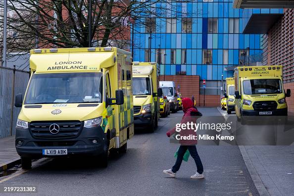 Ambulances Waiting Outside Royal London Hospital Ambulances Waiting Outside Royal London Hospital