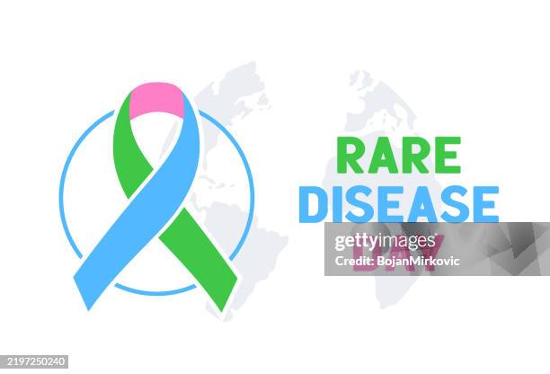 karte zum tag der seltenen krankheiten, banner. vektor - bedrohte tierart stock-grafiken, -clipart, -cartoons und -symbole