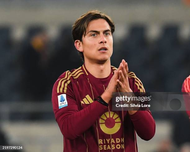 Paulo Dybala Of AS Roma Celebrates The Victory At Tthe End Of The paulo-dybala-of-as-roma-celebrates-the-victory-at-tthe-end-of-the