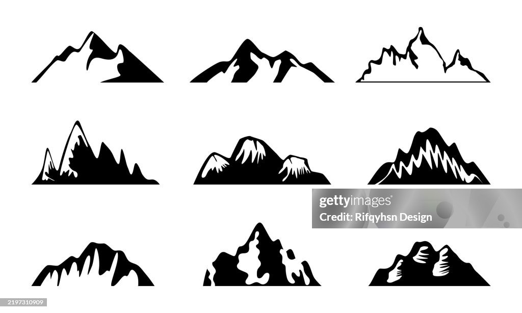 Mountains Logo Symbol and Icons Set