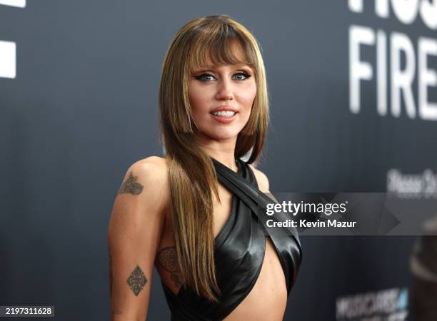 Miley Cyrus attends the 67th Annual GRAMMY Awards at Crypto.com Arena on February 02, 2025 in Los Angeles, California.