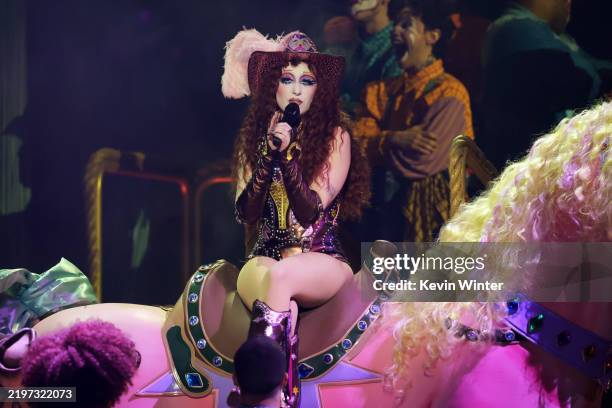Chappell Roan performs onstage during the 67th Annual GRAMMY Awards at Crypto.com Arena on February 02, 2025 in Los Angeles, California.