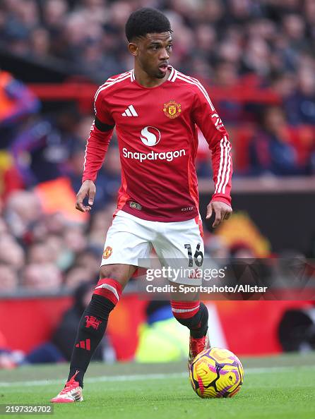 Amad Amad Diallo of Manchester United on the ball during the Premier... News ...