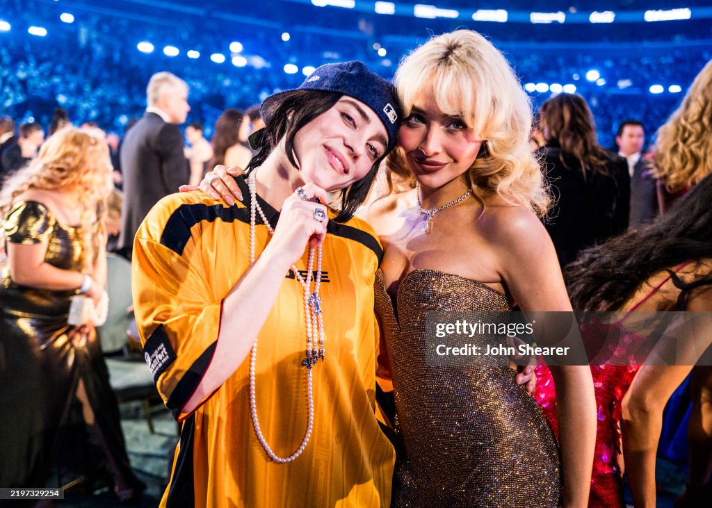 Billie Eilish and Sabrina Carpenter attend the 67th Annual GRAMMY