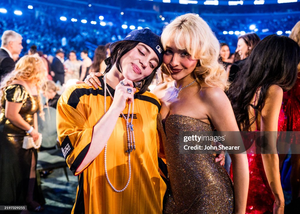 Billie Eilish and Sabrina Carpenter attend the 67th Annual GRAMMY