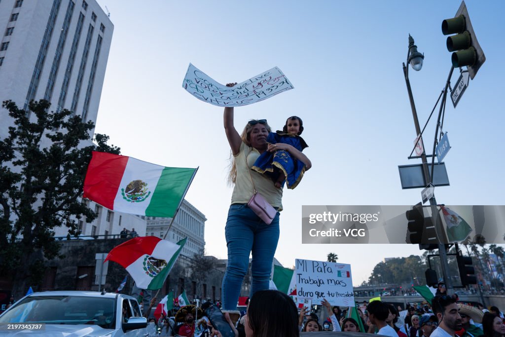 Protests Against Trump's Deportation Polices Erupt In Los Angeles
