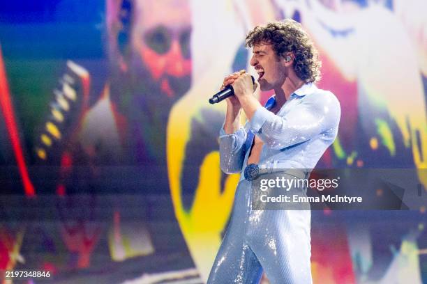 Benson Boone performs onstage at the 67th annual GRAMMY Awards on February 02, 2025 in Los Angeles, California.