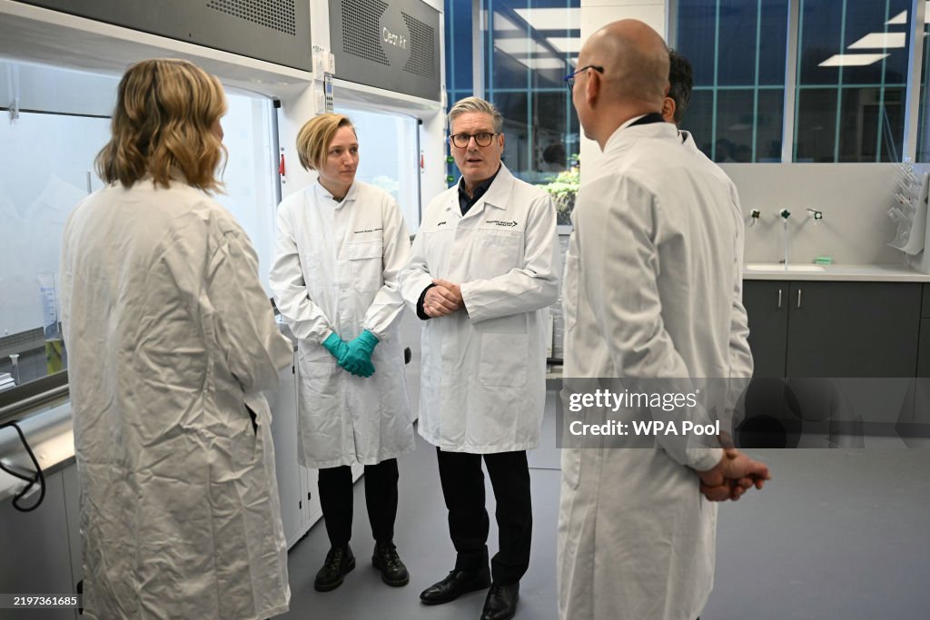 Prime Minister Keir Starmer And Energy Secretary Ed Miliband Visit A Business In Lancashire