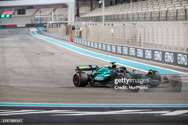 Felipe Drugovich of Brazil, racing driver of Aston Martin Aramco Formula One F1 Team in action with the AMR24 race car no 35, on track during post...