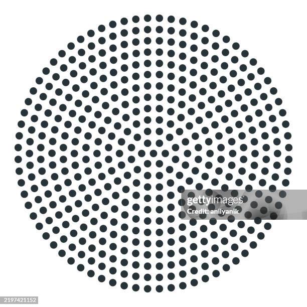 abstraktes schwarzes punktkreismuster - punktetafel stock-grafiken, -clipart, -cartoons und -symbole