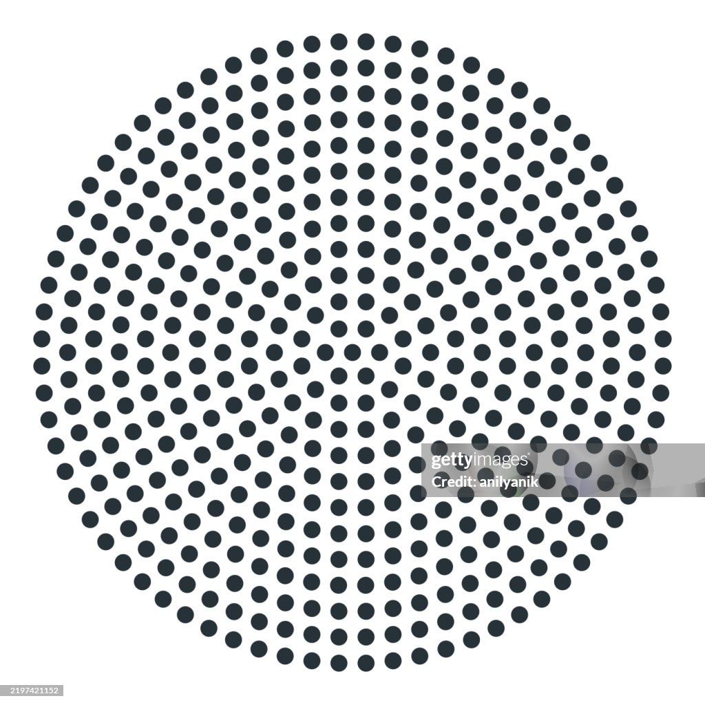 Abstract black dot circle pattern