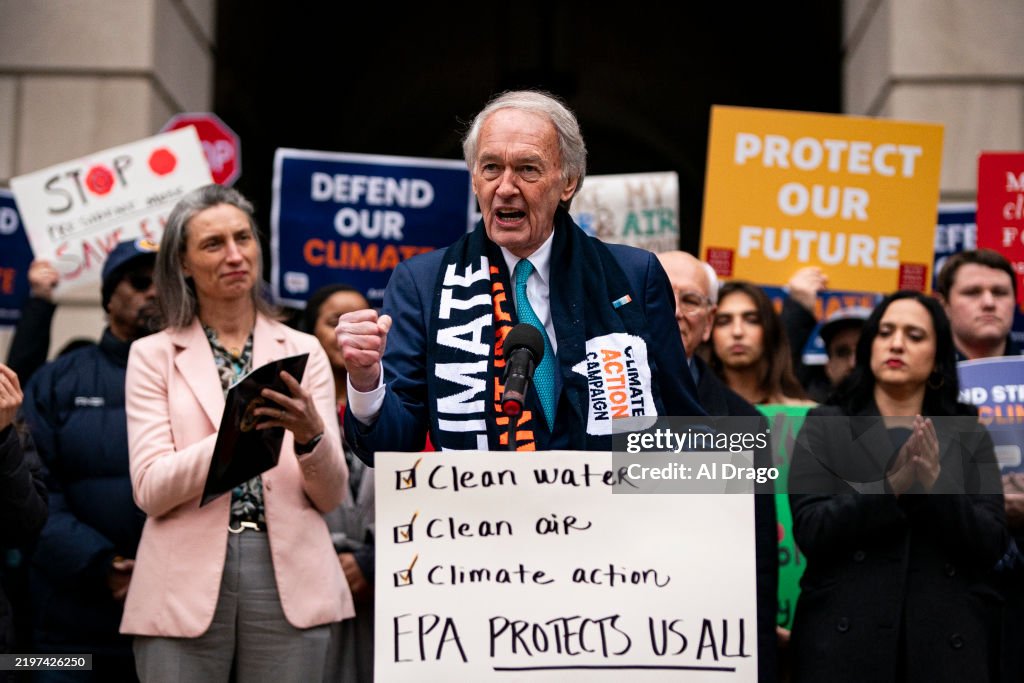 Protesters Rally Against DOGE And Elon Musk Outside The EPA