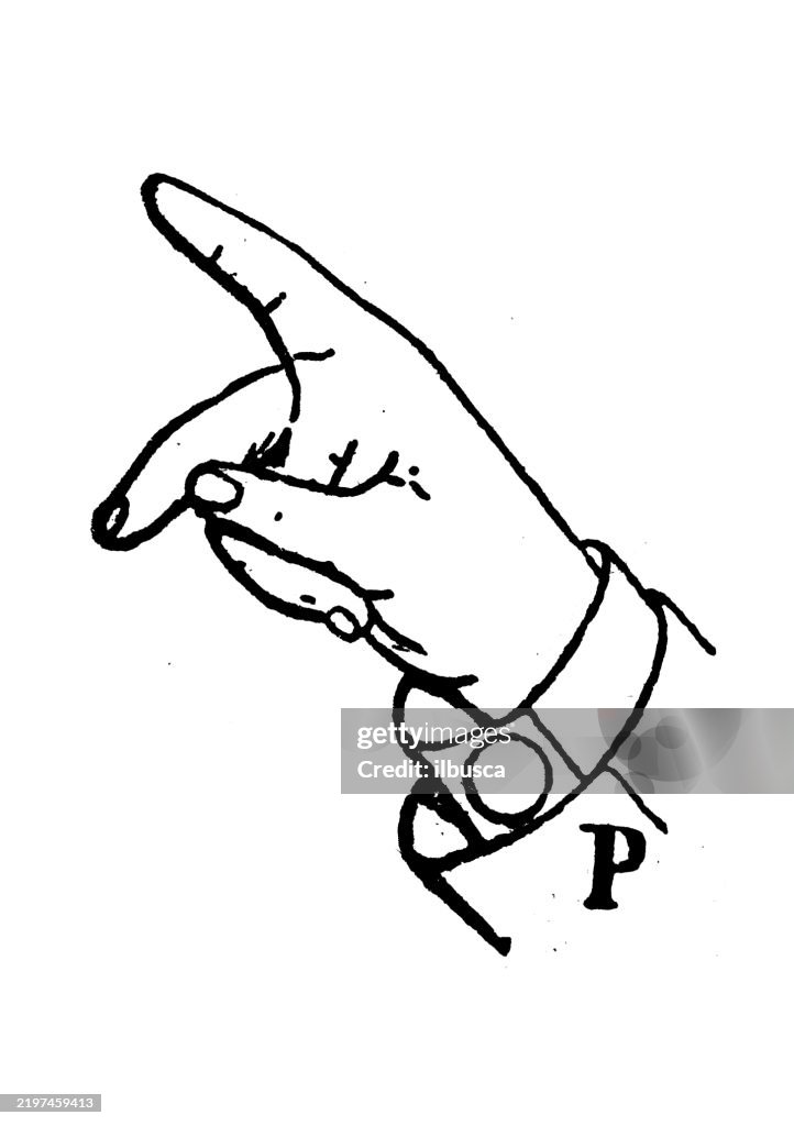 Simple Sign Language P Sign Language Alphabet Letter P High-Res Vector Graphic - Getty Images