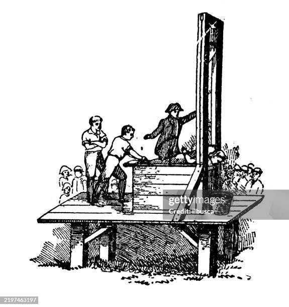 guillotine - guillotine stock-grafiken, -clipart, -cartoons und -symbole