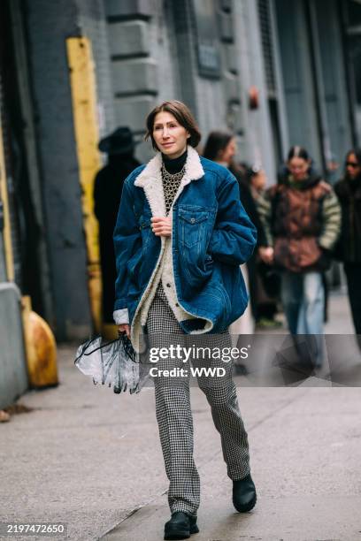 Streetstyle during New York RTW Fall Fashion Week 2025 on February 06, 2025 in New York, New York.