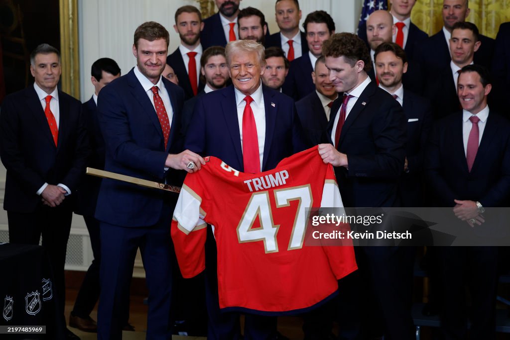 President Trump Hosts NHL Champions The Florida Panthers At The White House