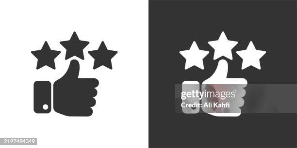 illustrations, cliparts, dessins animés et icônes de bon retour d’information glyphe icône solide. série d’icônes en noir et blanc. pixel parfait isolé sur fond blanc et noir - satisfaction client