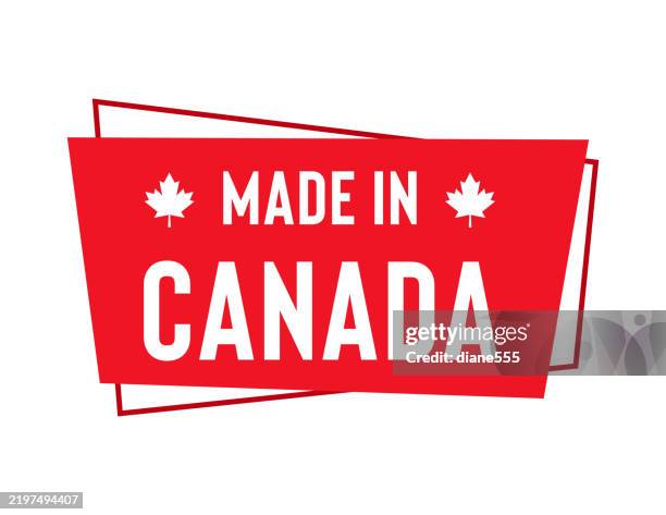 made in canada label badge on a transparent base - make a image with transparent background stock illustrations