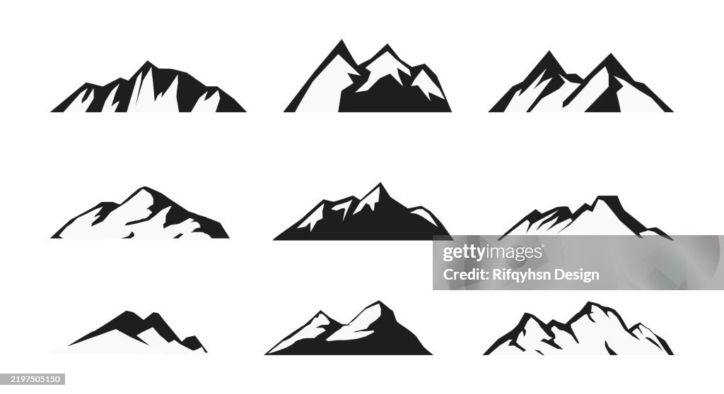 Mountains Logo Symbol and Icons Set