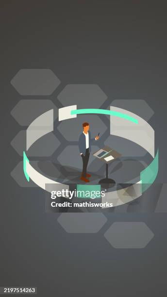 human in the loop - futuristic command center stock illustrations