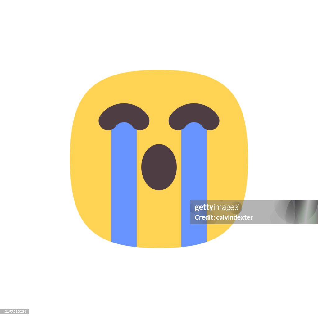 Crying Exploding Emjoi Loudly Crying Emoji High-Res Vector Graphic - Getty Images