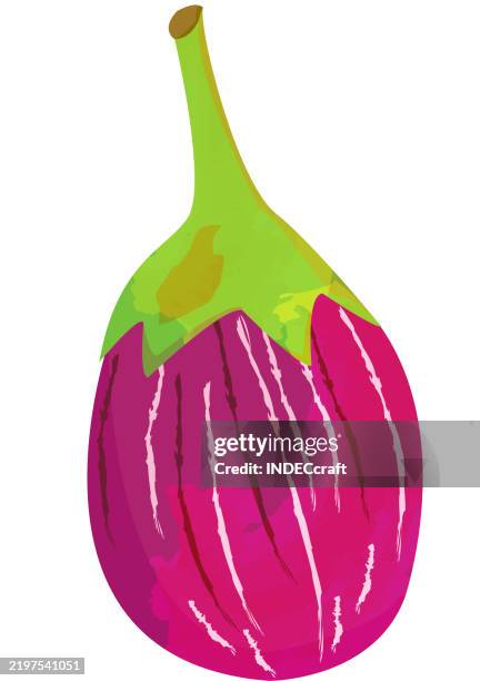 brinjal - eggplant emoji stock illustrations