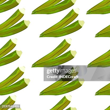 Okra seamless pattern Okra seamless pattern