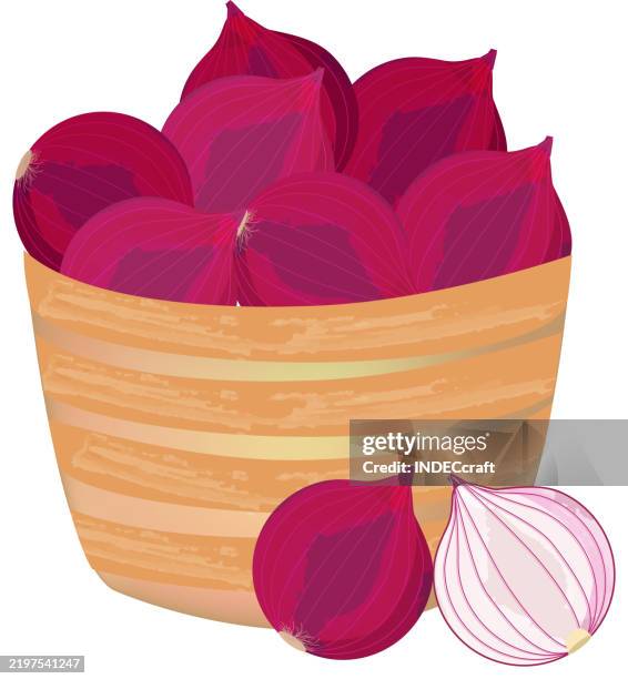 onion on bowl - french onion soup stock illustrations