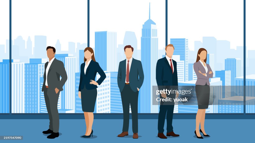 Groupe de gens d’affaires Scène urbaine