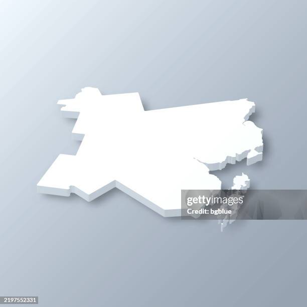 waldo county, maine. 3d map on gray background - belfast ireland stock illustrations