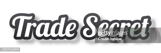 trade secret - 3d text with shadow on white background - trade secrets stock illustrations