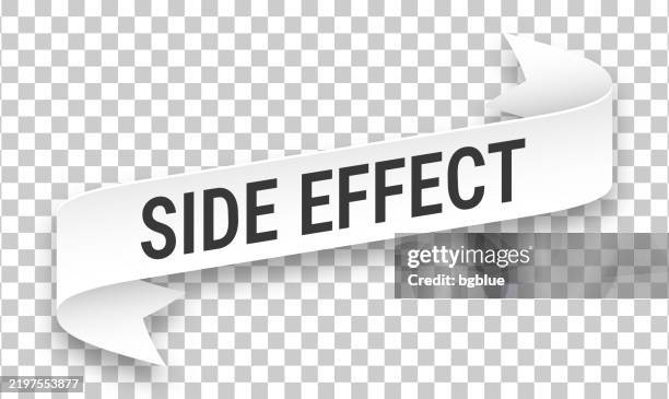 side effect - 3d banner on transparent background - 3d text effect stock illustrations