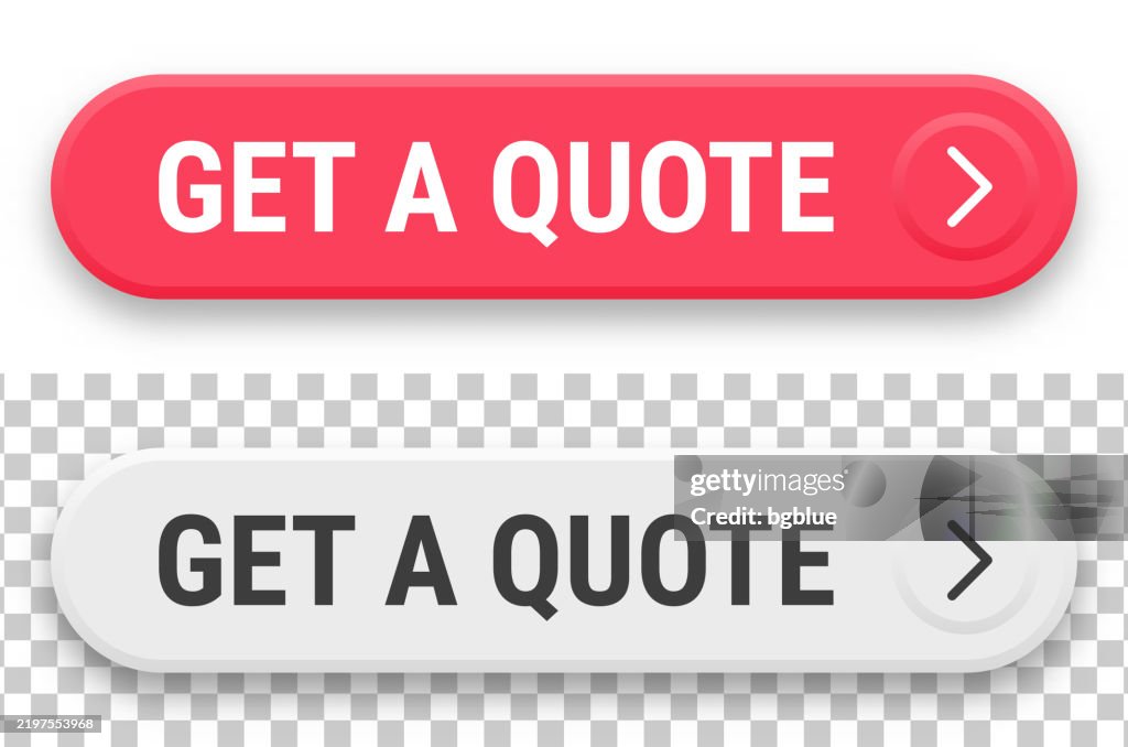 Get A Quote 3d Click Web Buttons On Blank Background High-Res Vector ...