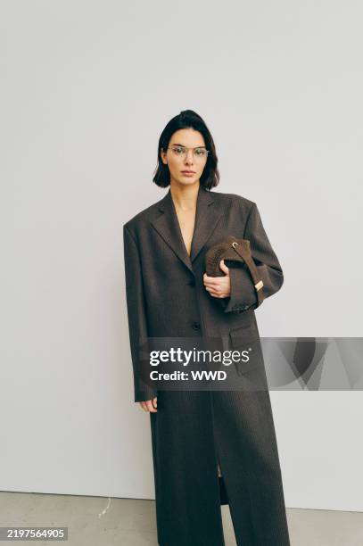 Kendall Jenner at the Calvin Klein Collection Fall RTW 2025 fashion show as part of New York Fashion Week held at the Calvin Klein Headquarters on...