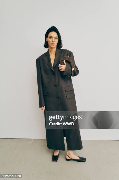 Kendall Jenner Backstage at the Calvin Klein Collection Fall RTW 2025 fashion show as part of New York Fashion Week held at the Calvin Klein...