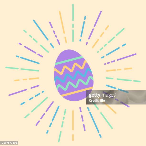 easter egg lines background - easter egg hunt stock illustrations