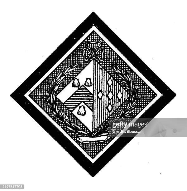 hatchment of a widow - widow stock illustrations
