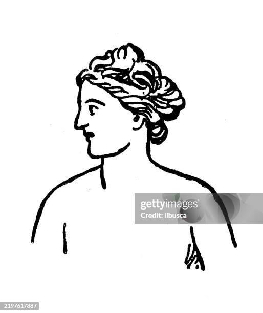 head-dresses: ancient greek - greek ethnicity stock illustrations