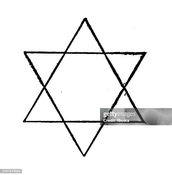 hexagram - davidstern stock-grafiken, -clipart, -cartoons und -symbole