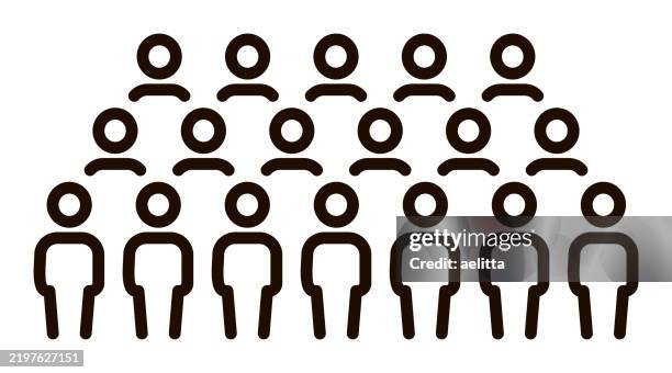 vector illustration of people icons. - gender neutral office stock illustrations