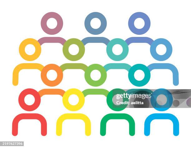 illustrazioni stock, clip art, cartoni animati e icone di tendenza di illustrazione vettoriale delle icone delle persone. - multiculturalismo